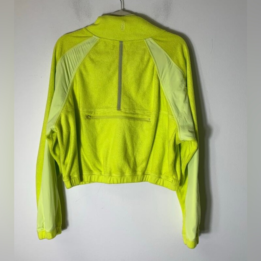 Free people movement like green half zip pull over sweater jacket large - Picture 4 of 5